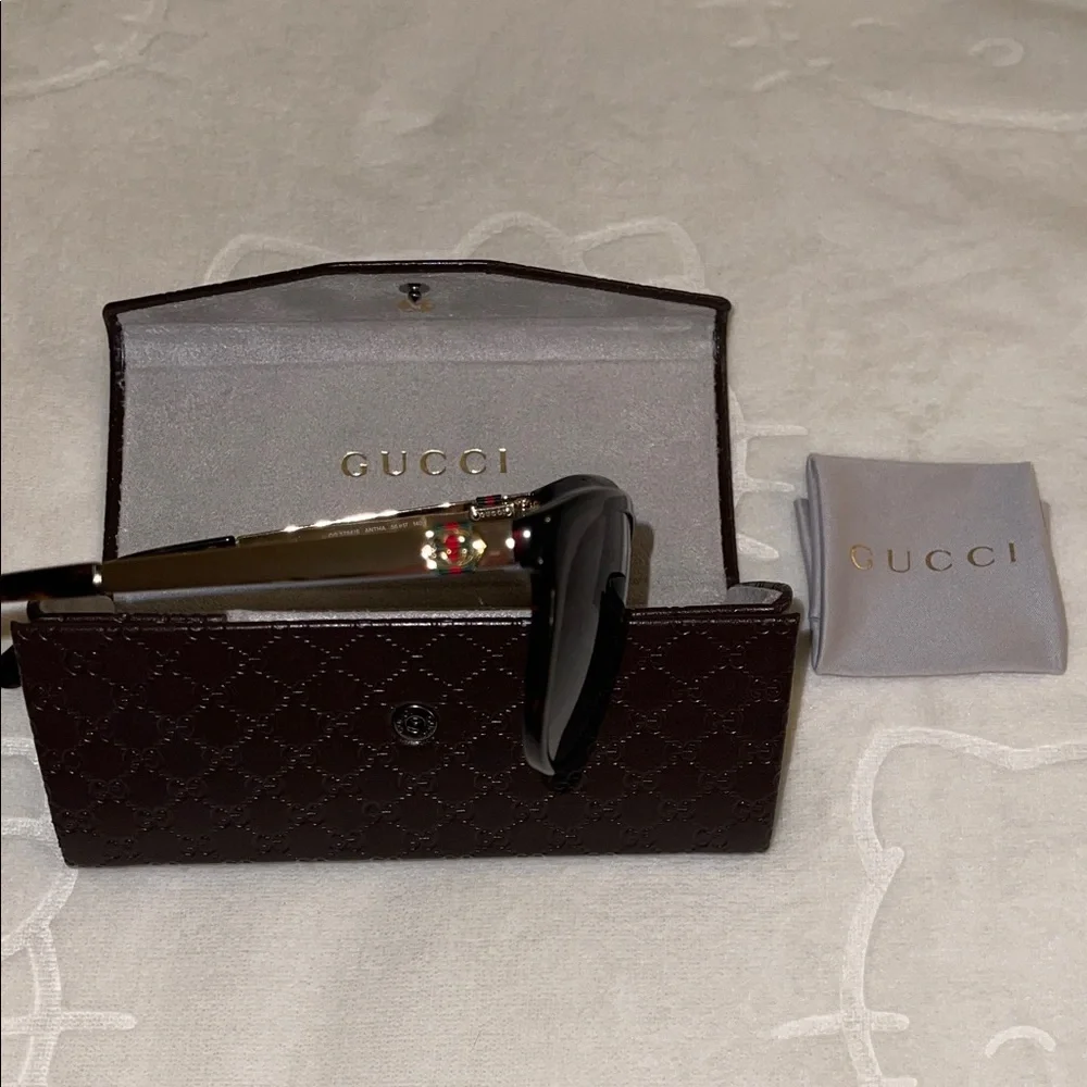 Gucci Black Gradient Cat Eye Sunglasses
